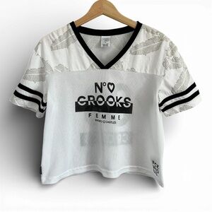 White Graphic V-Neck T-Shirt